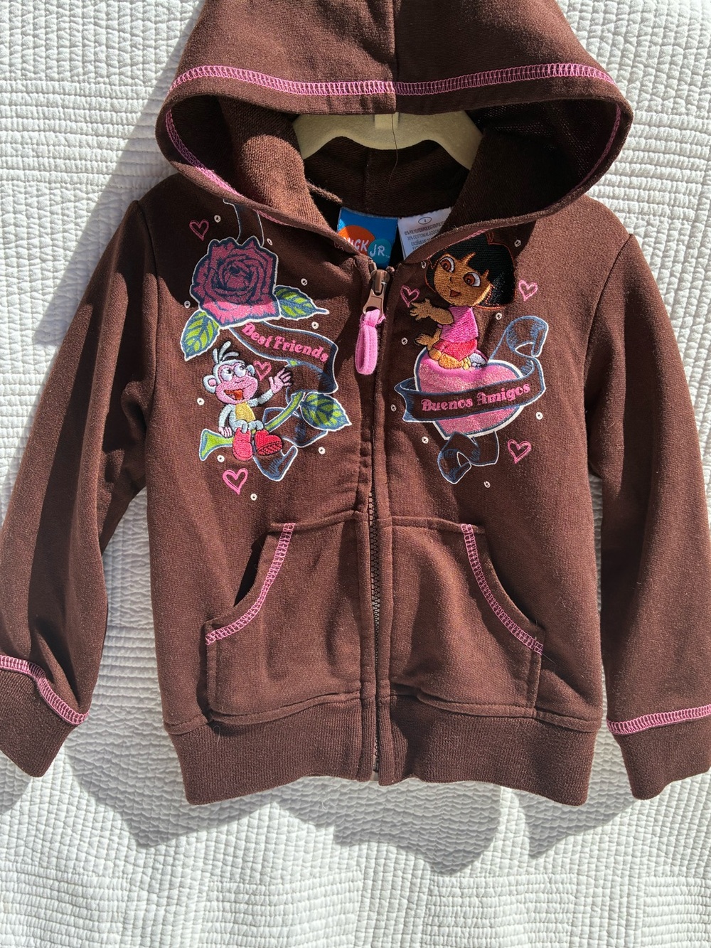 Dora the Explorer Brown Zip-Up Hoodie - NickJr